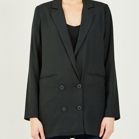 Women’s JUST FEMALE Benita‎ Blazer Black Size Small S Style 12030 - Picture 3 of 10